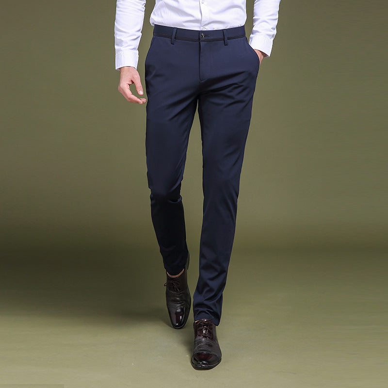 Elastische Bequeme Herren Anzughose mit Hoher Taille