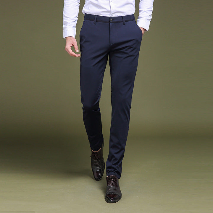 Elastische Bequeme Herren Anzughose mit Hoher Taille