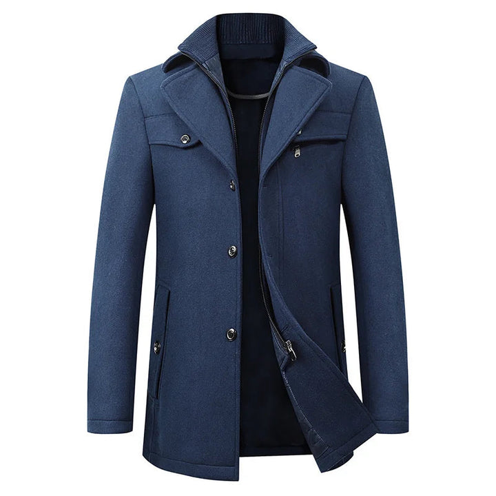 Wintermantel Herren | Eleganter Stehkragen | Warm &amp; Stilvoll für Business