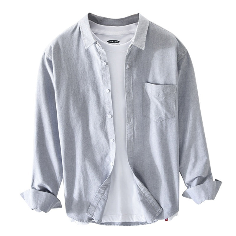 Atmungsaktives Elegantes Herren Oxford-Hemd aus Baumwolle