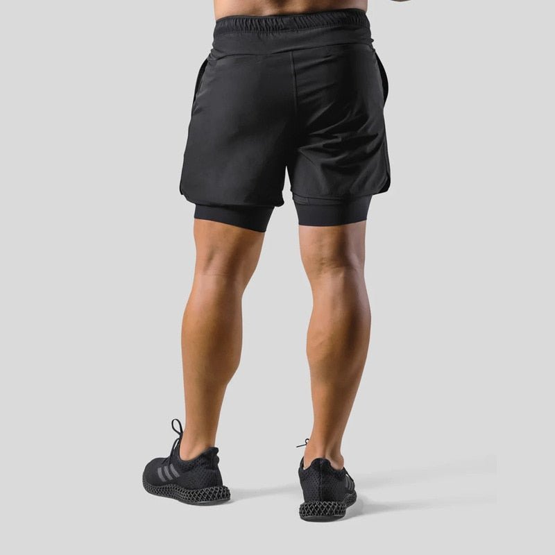 Sportliche 2-in-1 Herren Trainingsshorts
