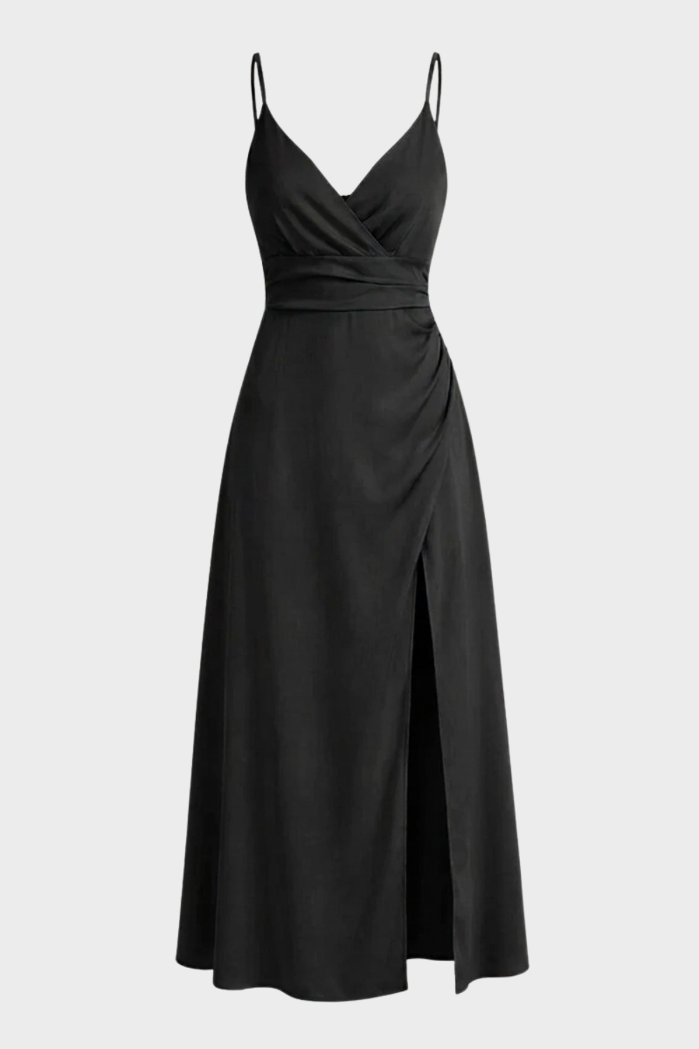 Elegantes Damen Wickel-Maxikleid mit Spaghettiträgern
