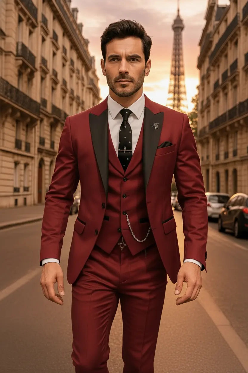 Harrington Oxford | Men’s Slim Fit 3‑Piece Suit – Blazer, Waistcoat &amp; Trousers Set Harrington Oxford