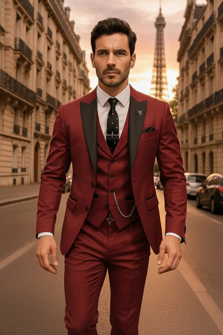 Harrington Oxford | Men’s Slim Fit 3‑Piece Suit – Blazer, Waistcoat &amp; Trousers Set Harrington Oxford