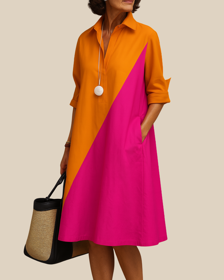 Elegantes Damen Hemdblusenkleid