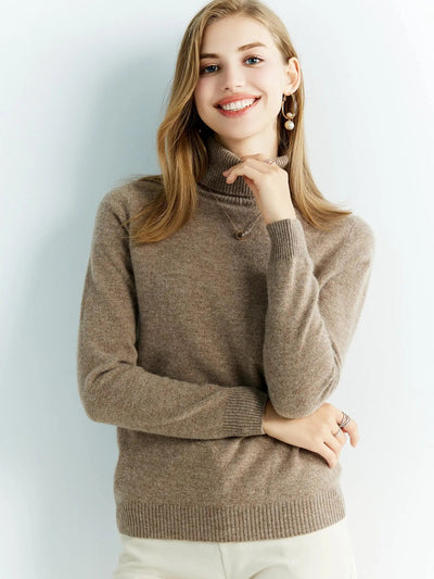 Kuscheliger und warmer Damen Rollkragenpullover aus Merinowolle