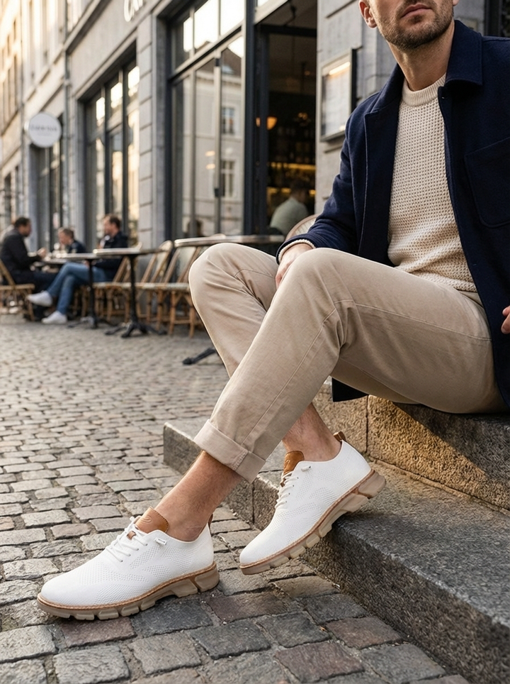 Atmungsaktive Leichte Herren Sneaker in Strickoptik