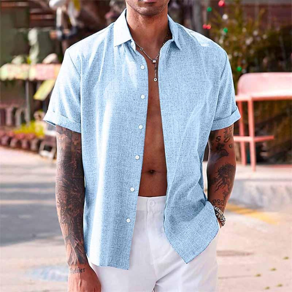 Lässiges Vielseitiges Herren Button-Down-Hemd