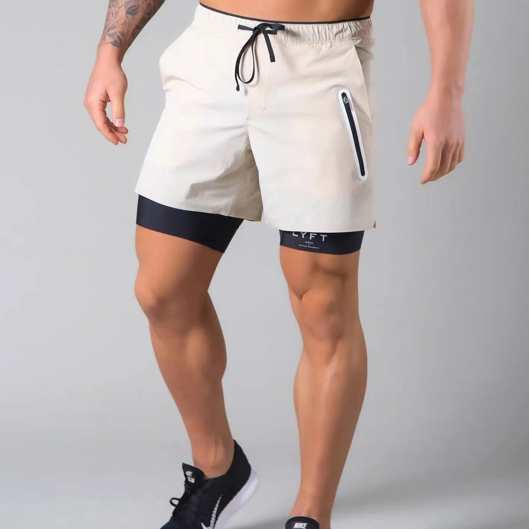 Sportliche 2-in-1 Herren Trainingsshorts