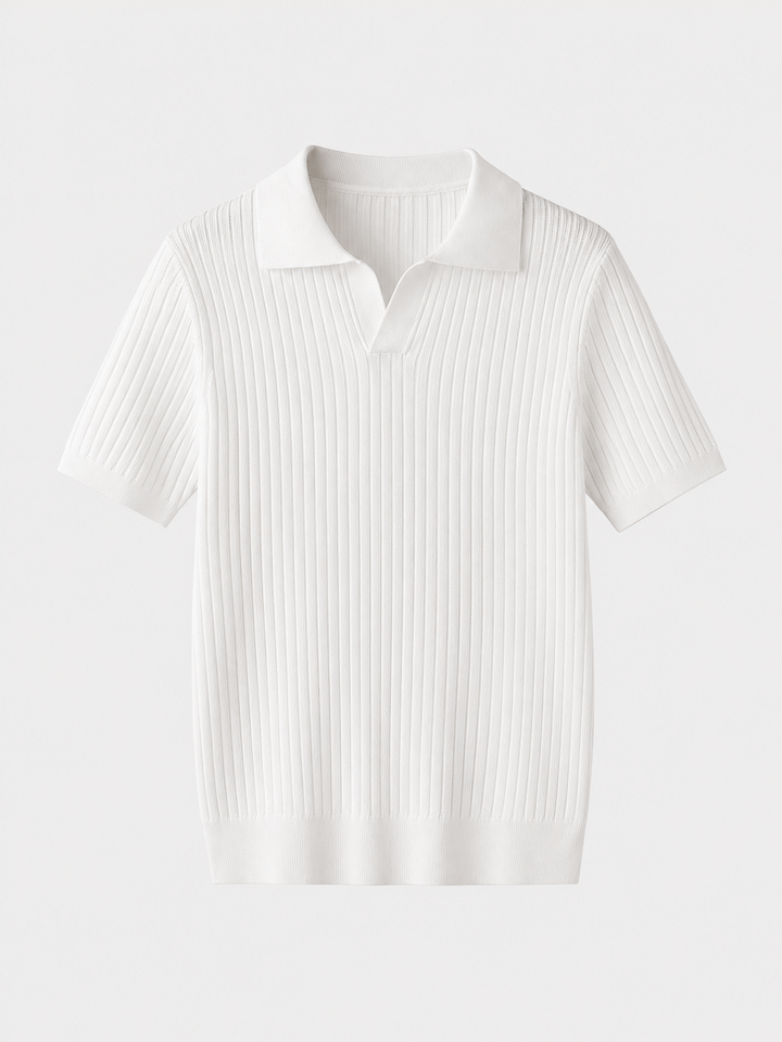 Elegantes Herren Poloshirt mit V-Ausschnitt