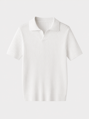 Elegantes Herren Poloshirt mit V-Ausschnitt