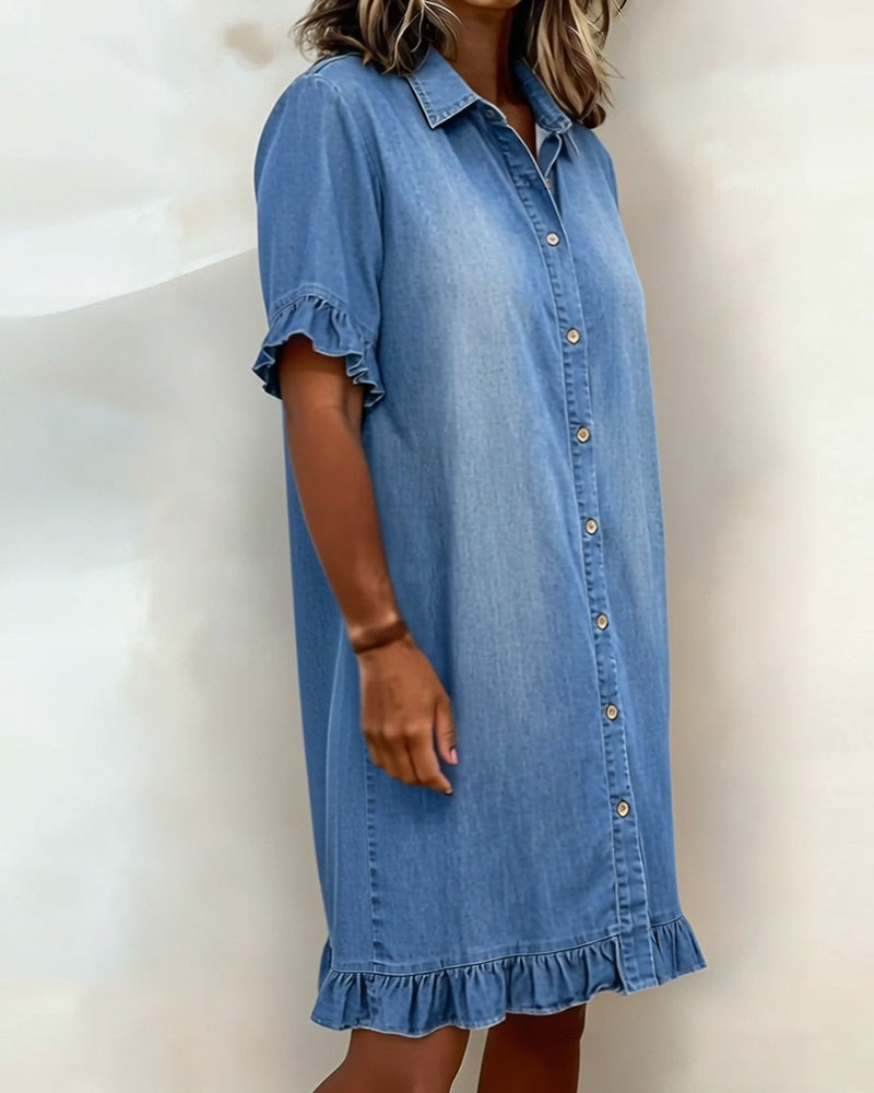 Lässiges Damen Kleid in Denimoptik