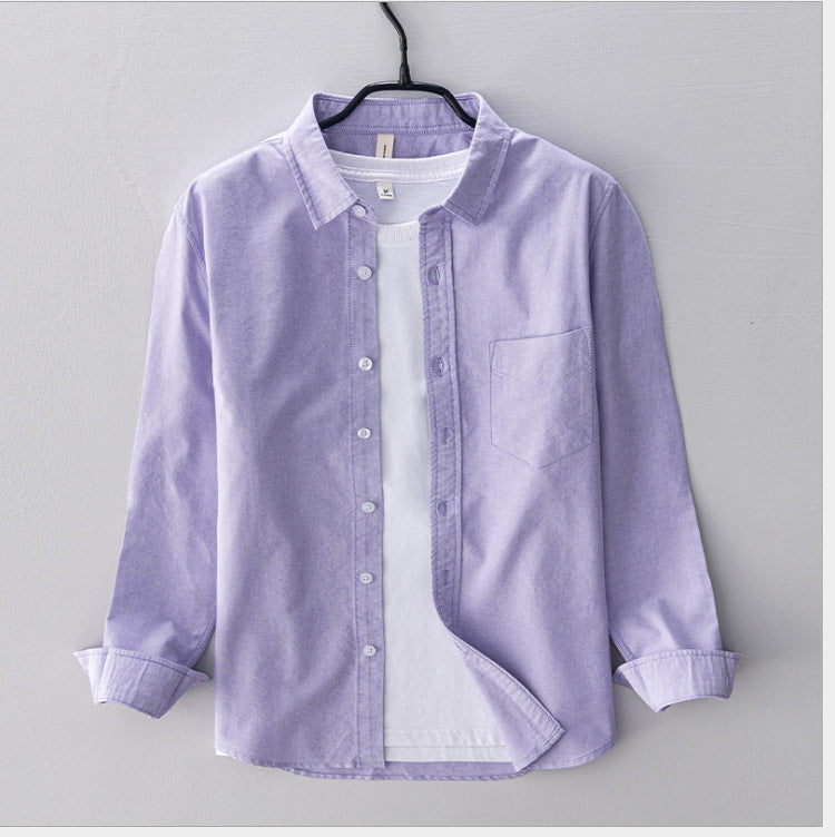 Atmungsaktives Elegantes Herren Oxford-Hemd aus Baumwolle