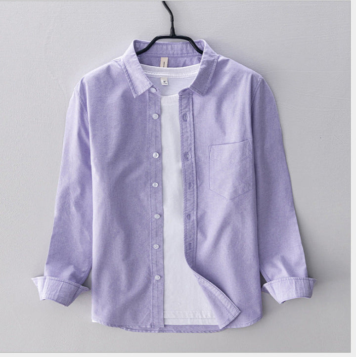 Atmungsaktives Elegantes Herren Oxford-Hemd aus Baumwolle