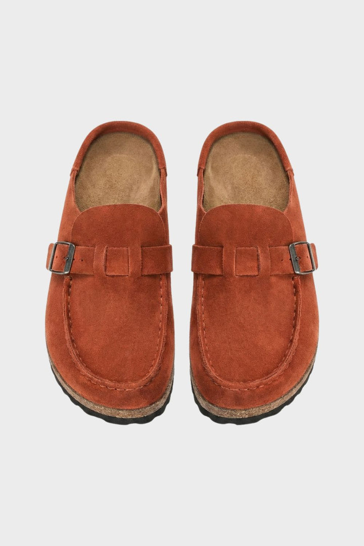 Bequeme Geschlossene Damen Clogs mit Schnalle