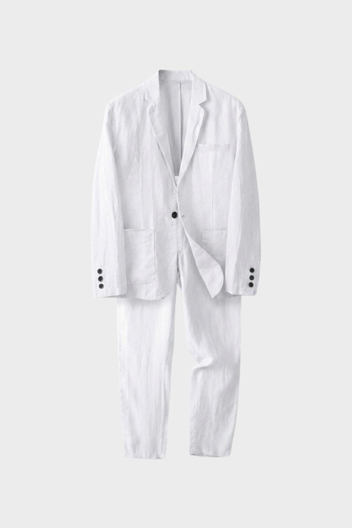 Eleganter Herren Leinenanzug mit Sakko und Hose