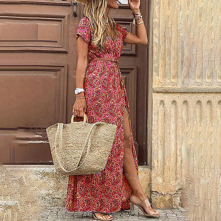 Sommerliches Fließendes Damen Boho-Kleid