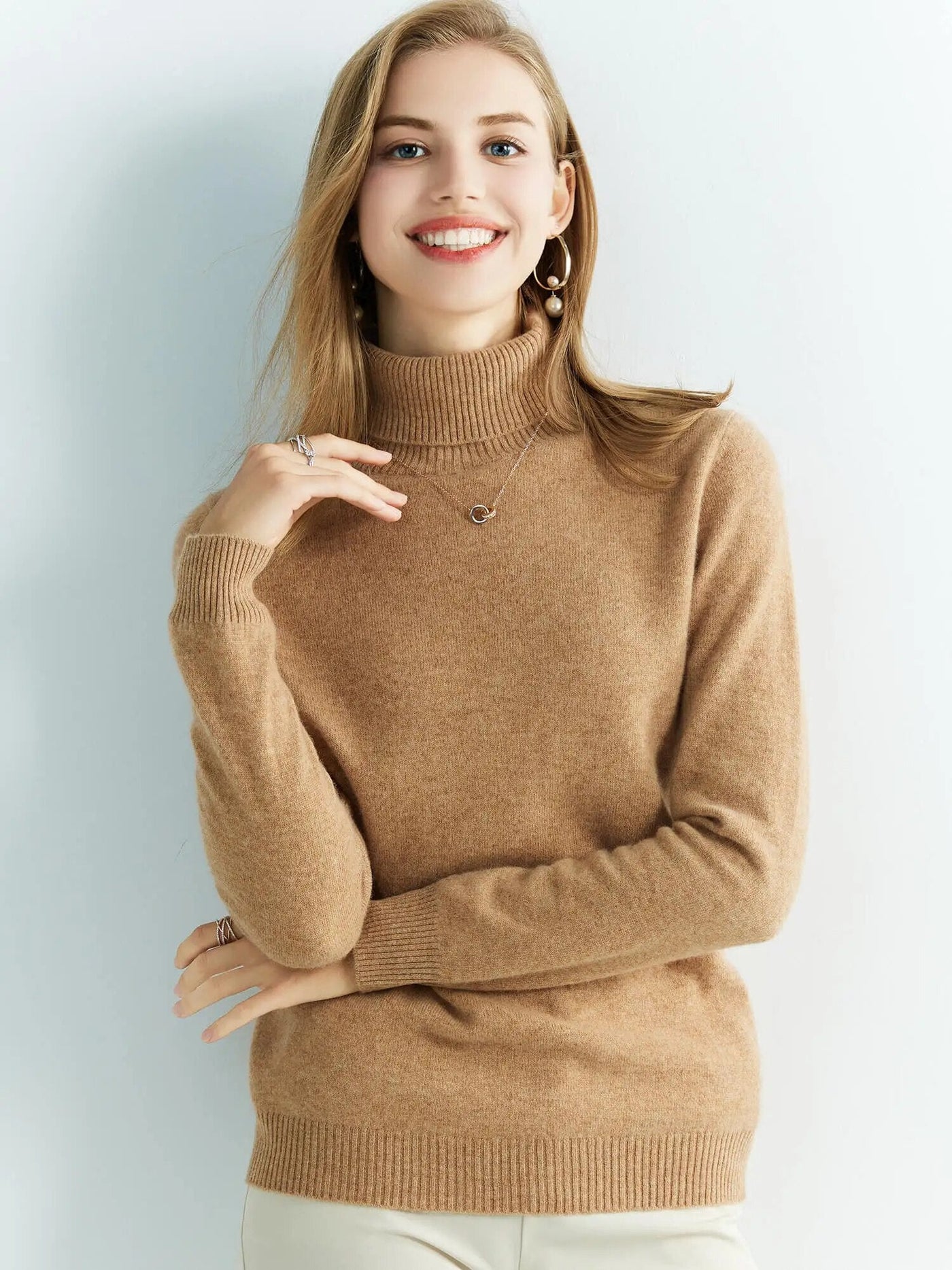 Kuscheliger und warmer Damen Rollkragenpullover aus Merinowolle