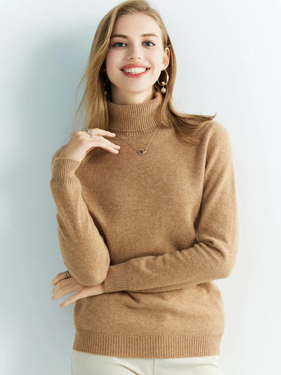 Kuscheliger und warmer Damen Rollkragenpullover aus Merinowolle