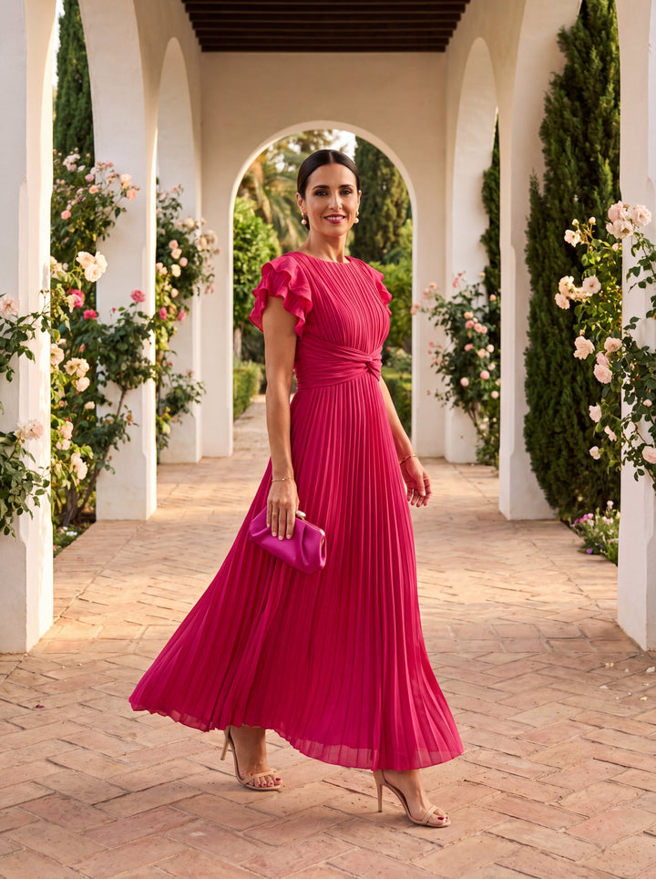 Elegantes Festliches Damen Midi-Kleid