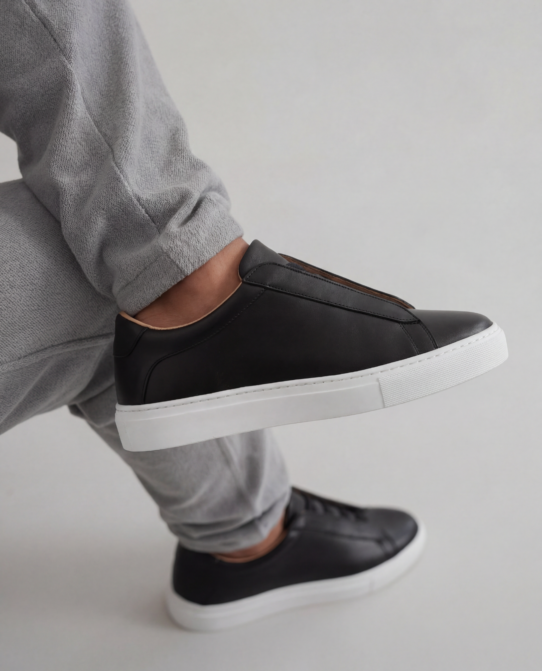 Elegante Lässige Herren Leder-Sneakers