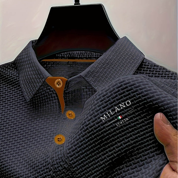 Elegantes Strukturiertes Herren Poloshirt