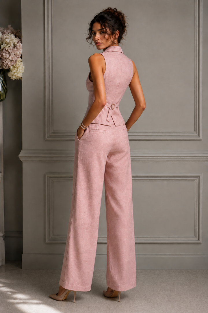 Elegantes Fließendes Damen Zweiteiler-Set