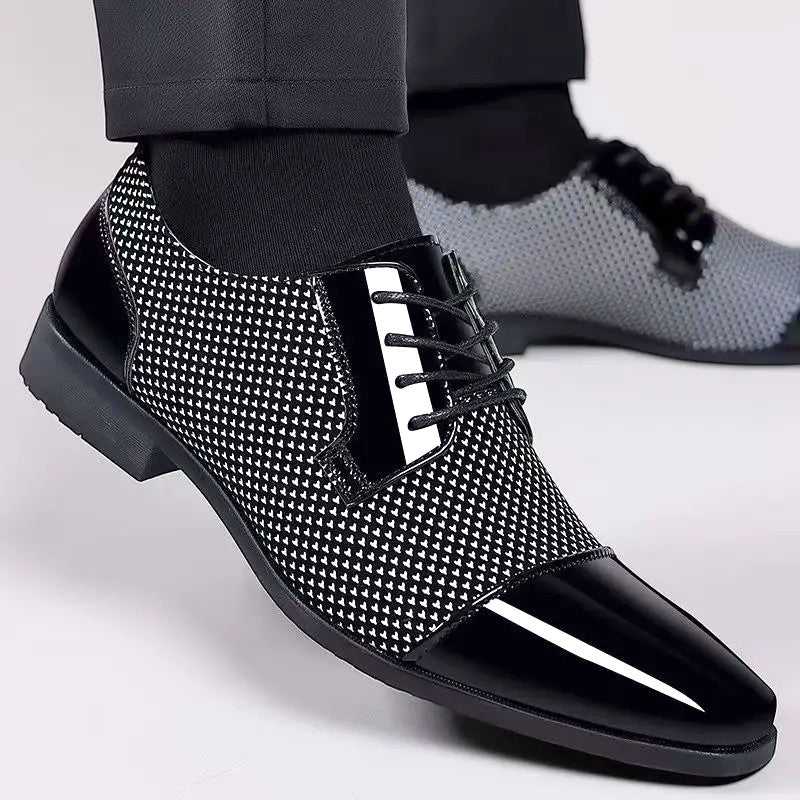 Klassische Elegante Herren Leder-Derbyschuhe