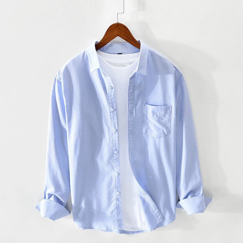Atmungsaktives Elegantes Herren Oxford-Hemd aus Baumwolle