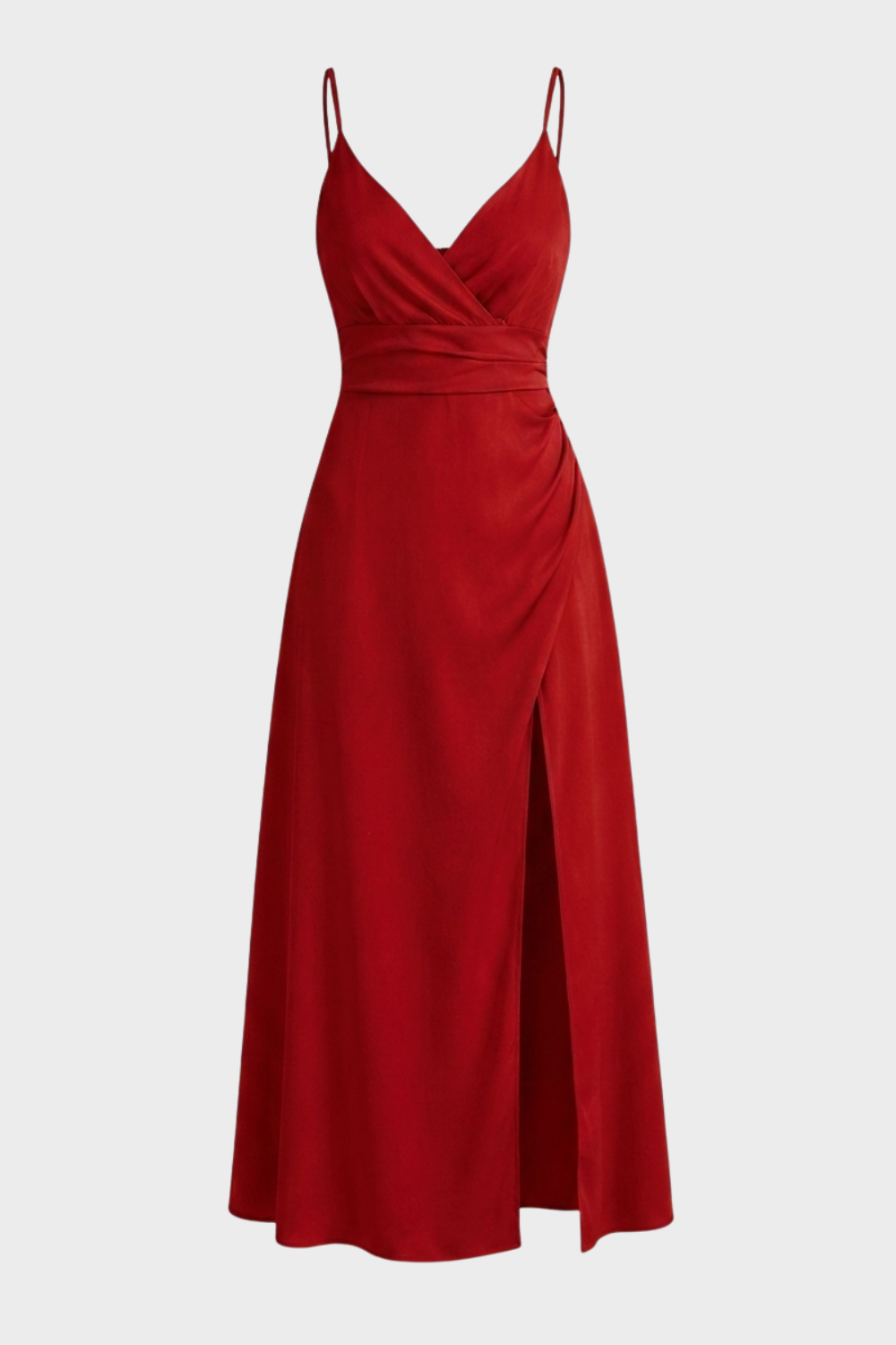 Elegantes Damen Wickel-Maxikleid mit Spaghettiträgern