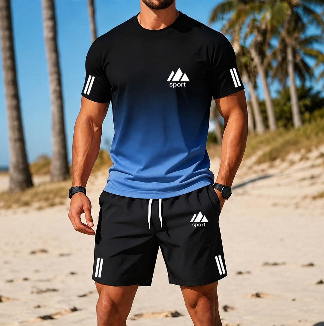 Sportliches Sommerliches Herren Sport-Set mit Shorts