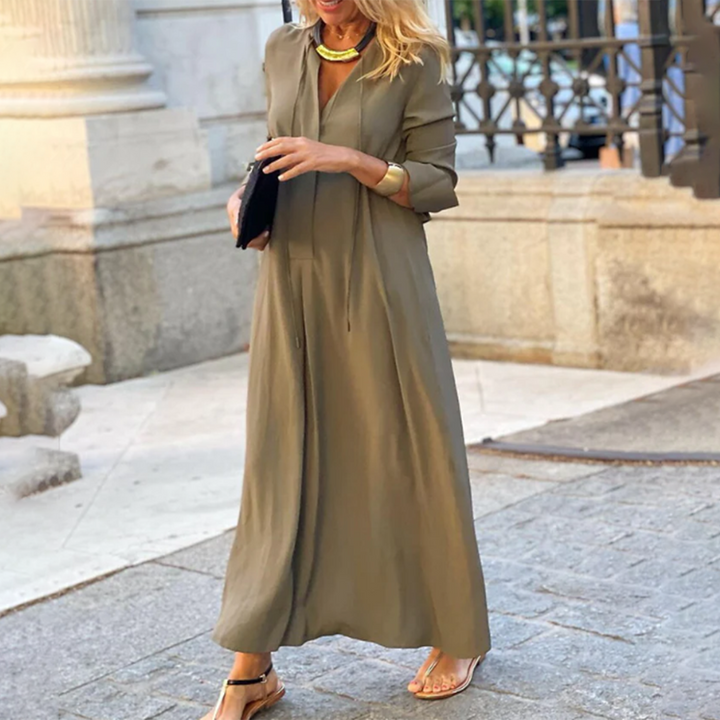 Elegantes Fließendes Damen Maxikleid
