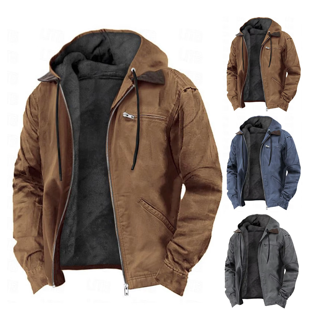 Modische Herbst Herren Jacke mit Kapuze