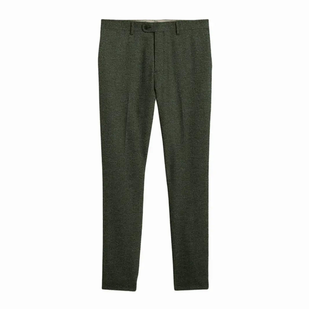 Eleganter Klassischer Herren Dreiteiliger Tweed Anzug