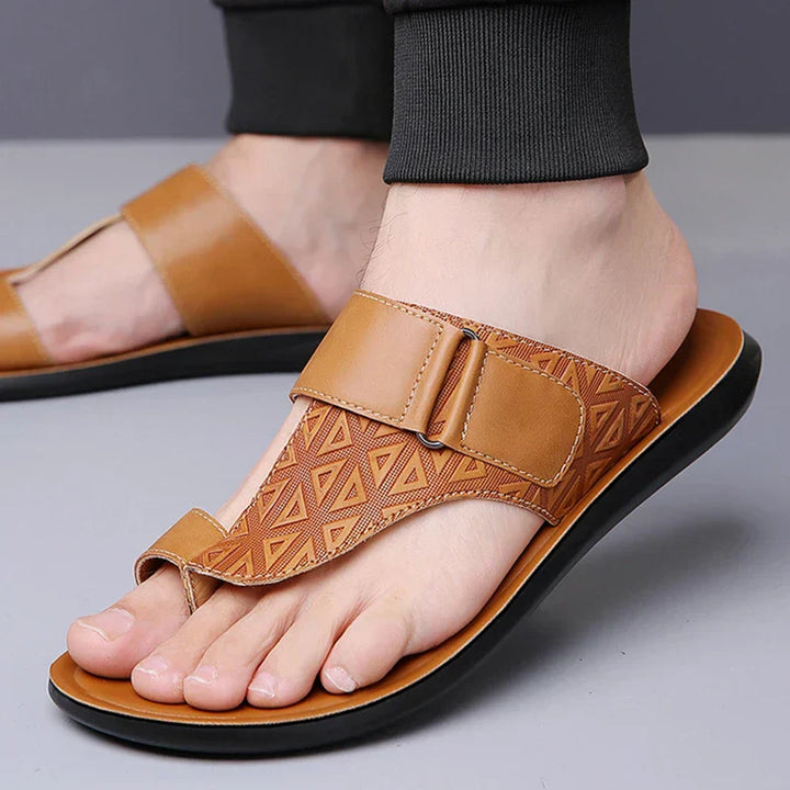 Elegante Leder Herren Sandalen