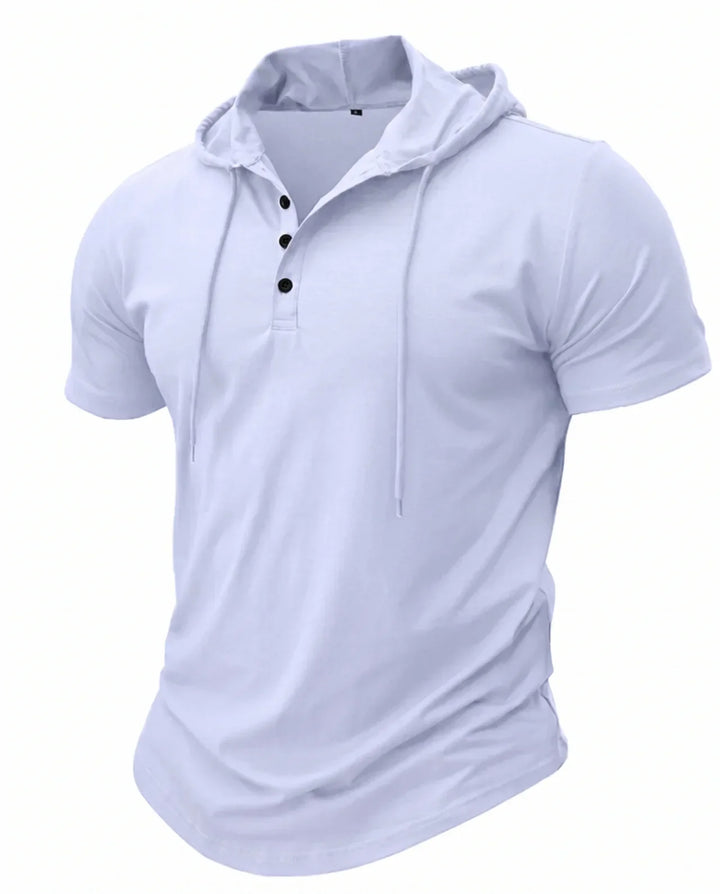 Lässiges Herren Kapuzen-Henleyshirt