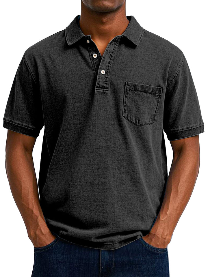 Lässiges Vintage Herren Poloshirt