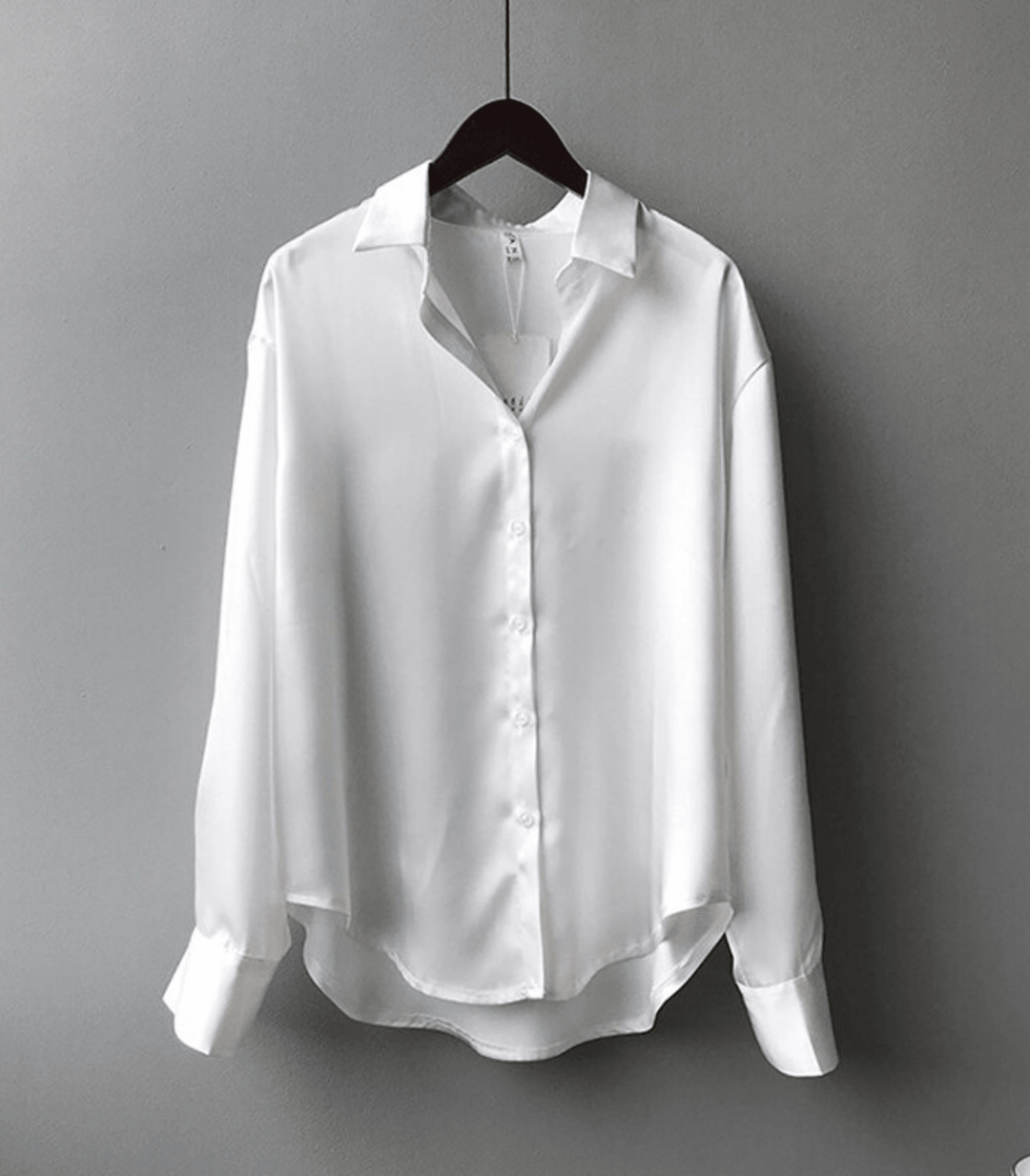 Elegante Satin Damen Bluse mit Knöpfen