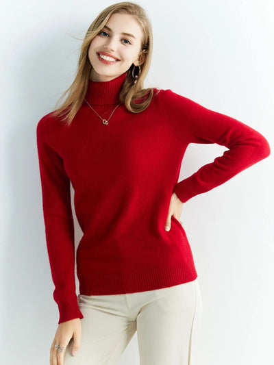 Kuscheliger und warmer Damen Rollkragenpullover aus Merinowolle