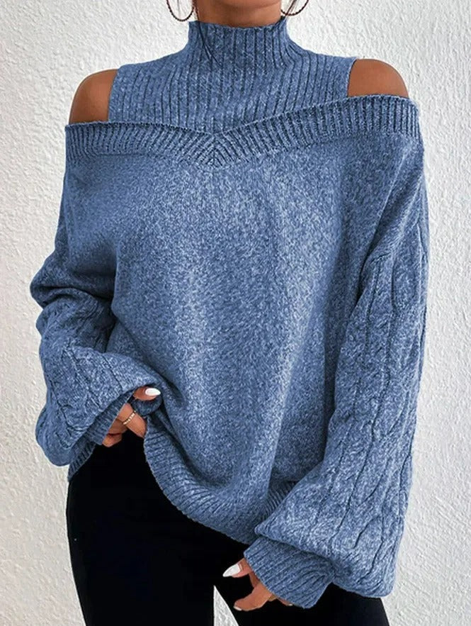 Trendiger Damen Off-Shoulder-Pullover