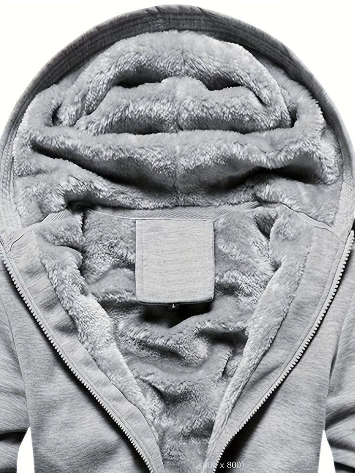 Warme Fleece Damen Zip-Hoodie Jacke