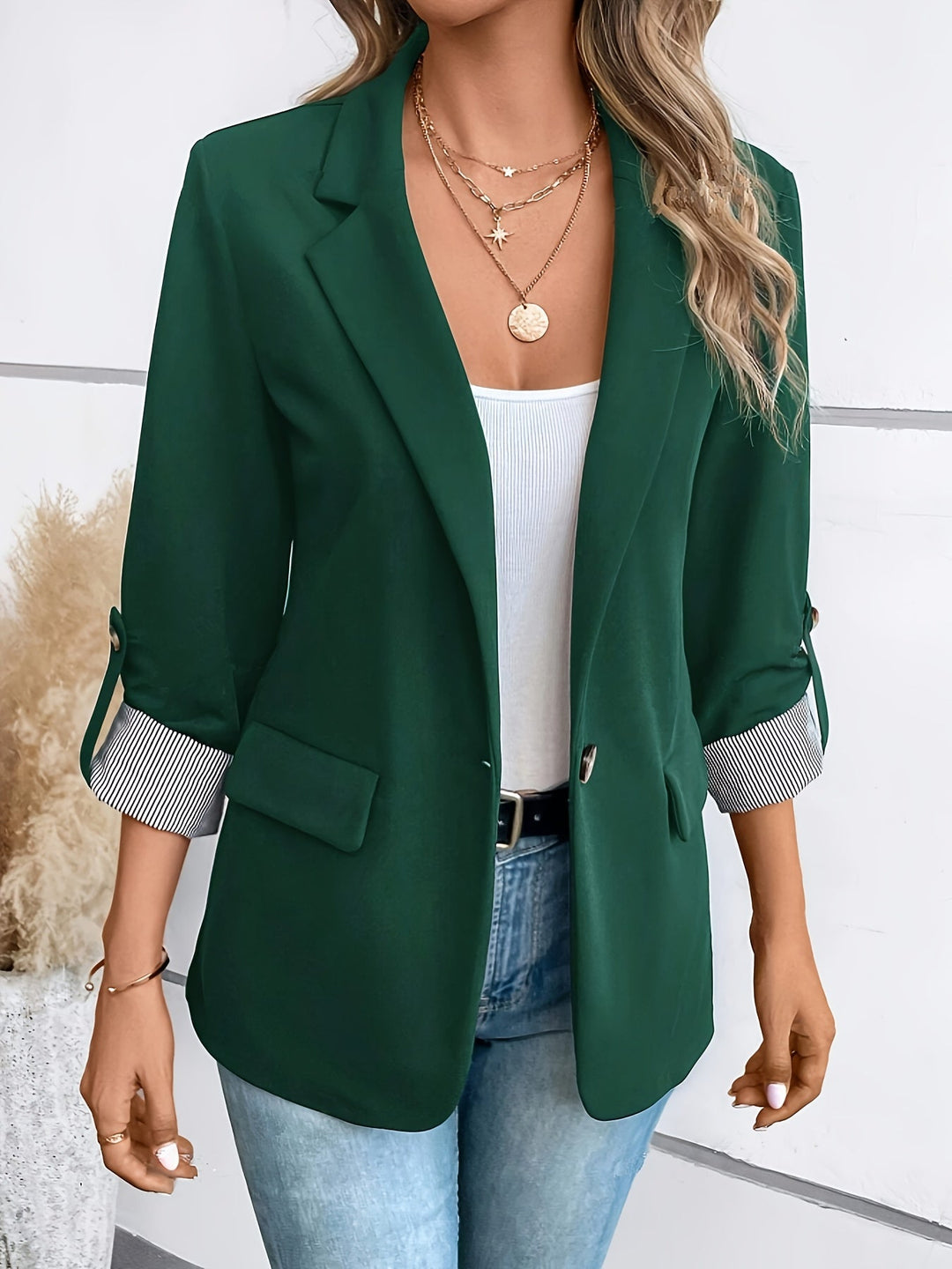Mia Eleganter Damen Blazer mit langen Ärmeln