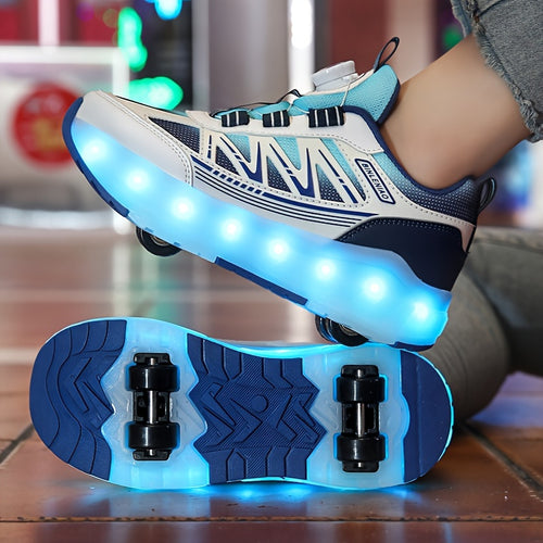 Blinkende Kinder Rollschuhe mit LED-Beleuchtung