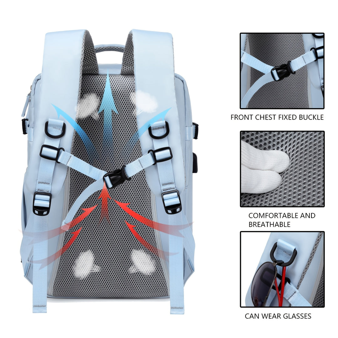Praktischer Damen Reiserucksack mit Schuhfach und Laptopfach