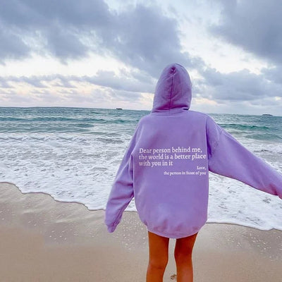 Dear Person Behind Me - Schöner Damen Kapuzenpullover