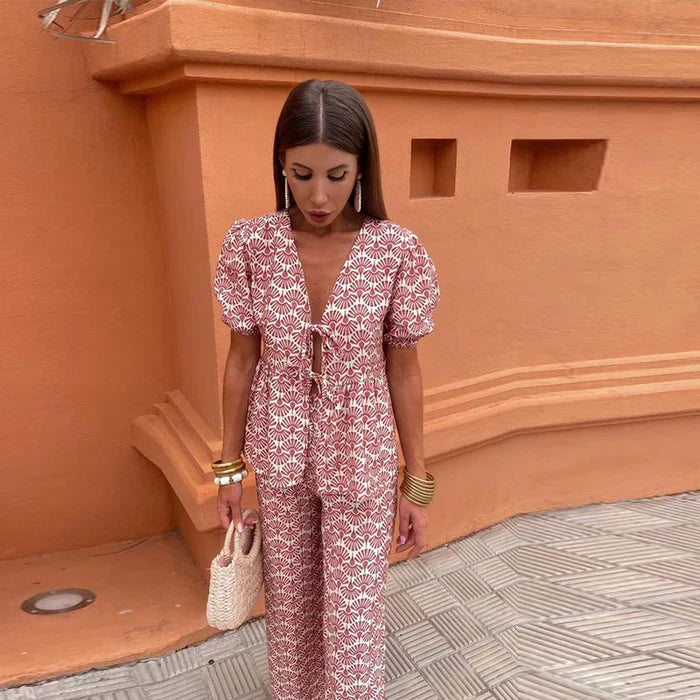 Stylisches Damen Zweiteiler-Sommeroutfit