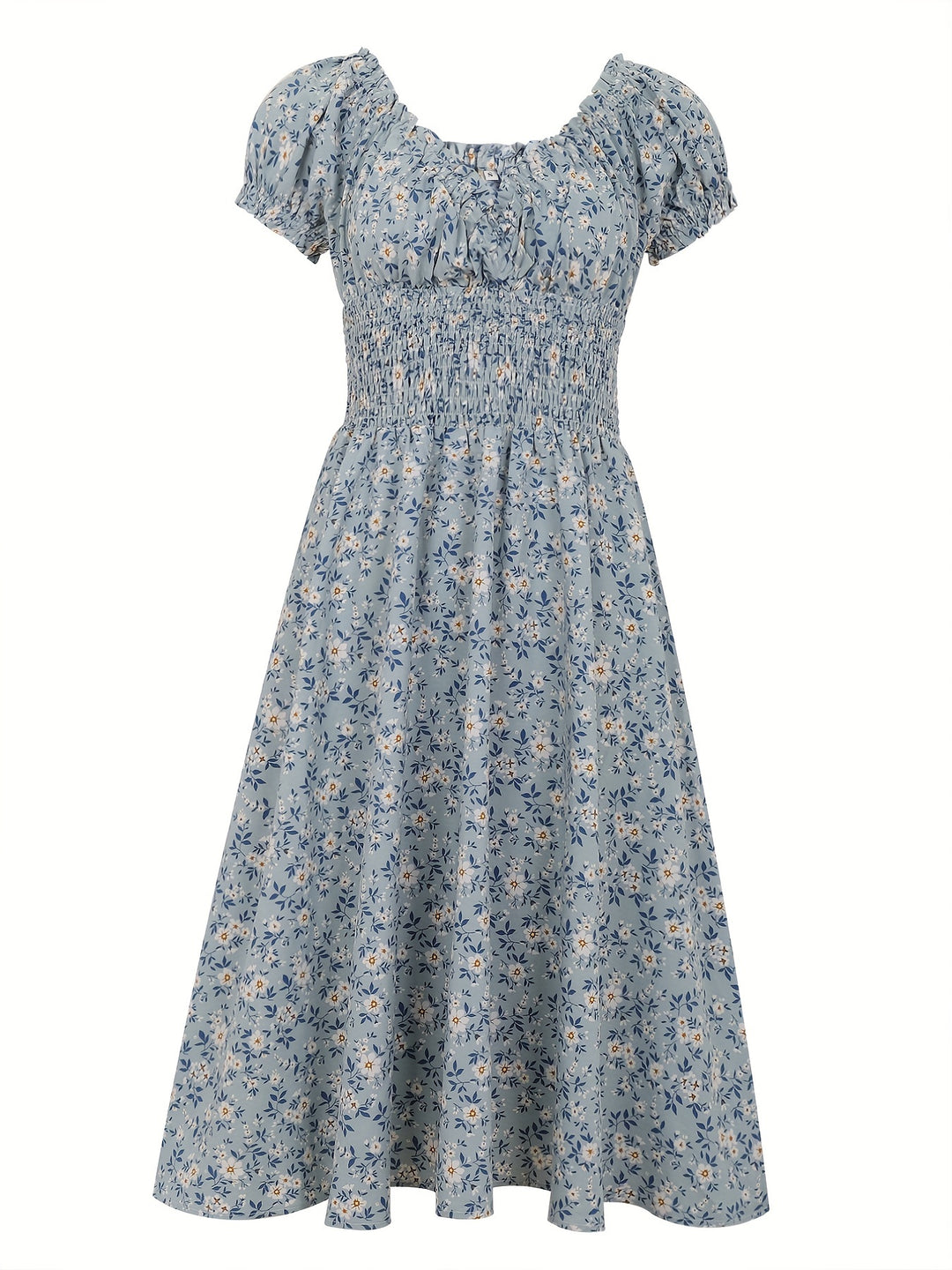 Modisches Damen Midi-Kleid mit Blumenmuster