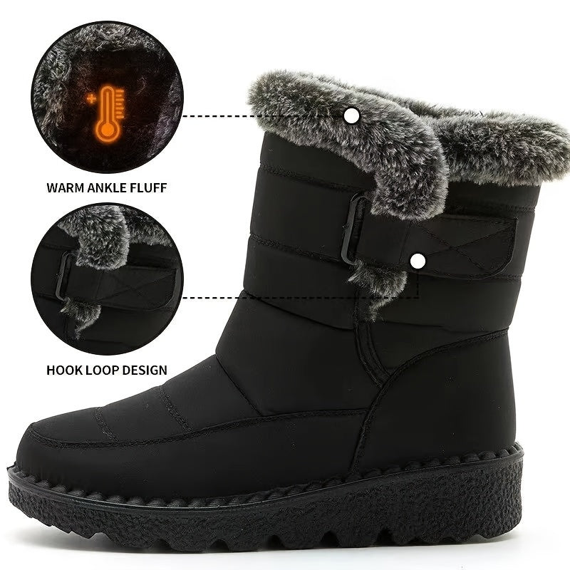 Gefütterte wasserdichte Damen Winterstiefel