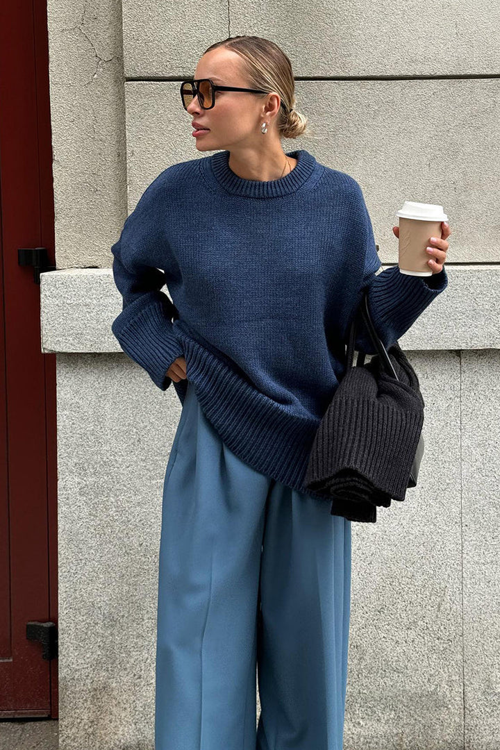 Lässiger Oversize Damen Strickpullover