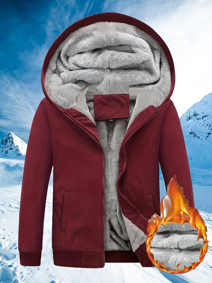 Warme Fleece Damen Zip-Hoodie Jacke